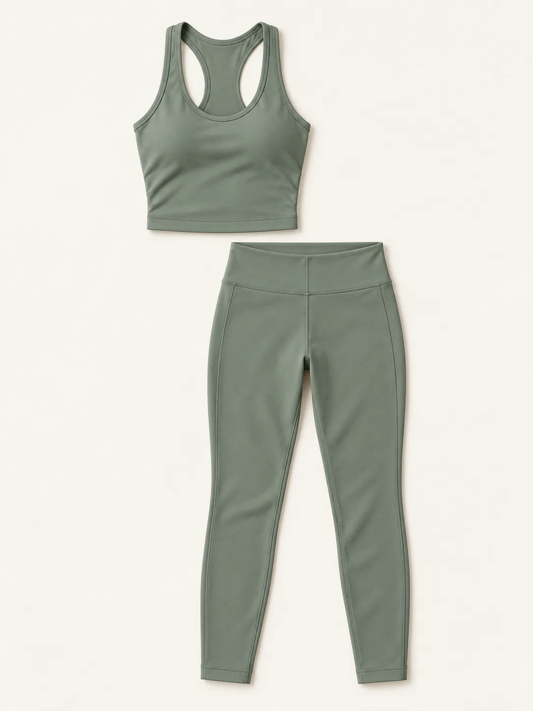 AI-generated flat-lay design reference for Yoga Sets